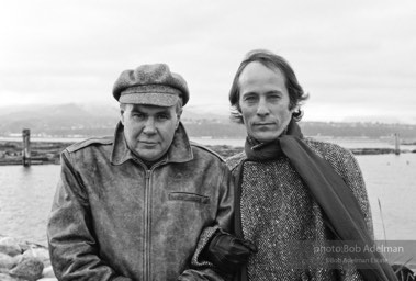 Authors Richard Ford and Raymond Carver. Near Port Angeles, Washington,