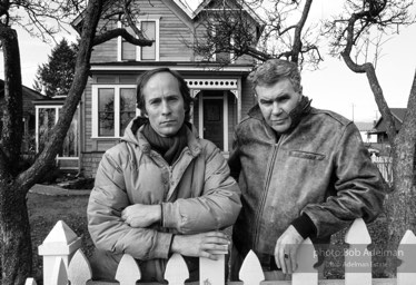 Authors Richard Ford and Raymond Carver. Near Port Angeles, Washington,