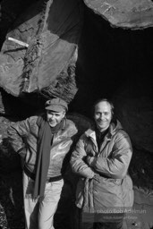 Authors Richard Ford and Raymond Carver. Near Port Angeles, Washington,