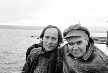 Authors Richard Ford and Raymond Carver. Near Port Angeles, Washington,