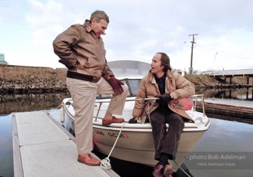 Authors Richard Ford and Raymond Carver. Near Port Angeles, Washington,