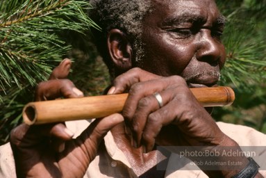 Ernest Mason plays the four-hole fife.- From the LIFE magazine story Artists of the Black Belt, 1983.