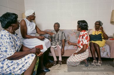 Love thy neighbor: A visiting prayer band prays with a blind parishioner, Mantua, Alabama 1983 - From the LIFE magazine story Artists of the Black Belt, 1983. Love thy neighbor: A visiting prayer band prays with a blind parishioner, Mantua, Alabama 1983 - From the LIFE magazine story Artists of the Black Belt, 1983.