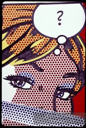 Detail- Reflections on Senorita by Roy Lichtenstein. 1989. photo:©Bob Adelman Estate, Artwork©Estate of Roy Lichtenstein