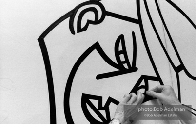 Roy Lichtenstein. Tel Aviv Mural, 1989. - photo©Bob Adelman Estate/Artwork ©Estate of Roy Lichtenstein.