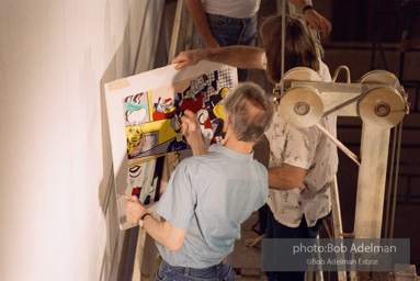 Roy Lichtenstein. Tel Aviv Mural, 1989. - photo©Bob Adelman Estate/Artwork ©Estate of Roy Lichtenstein.