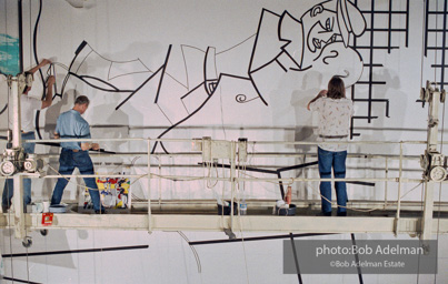 Roy Lichtenstein. Tel Aviv Mural, 1989. - photo©Bob Adelman Estate/Artwork ©Estate of Roy Lichtenstein.