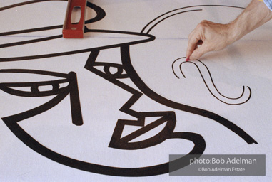 Roy Lichtenstein. Tel Aviv Mural, 1989. - photo©Bob Adelman Estate/Artwork ©Estate of Roy Lichtenstein.