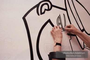 Roy Lichtenstein. Tel Aviv Mural, 1989. - photo©Bob Adelman Estate/Artwork ©Estate of Roy Lichtenstein.