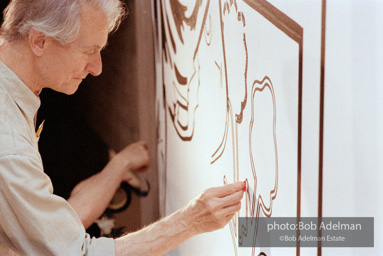 Roy Lichtenstein. Tel Aviv Mural, 1989. - photo©Bob Adelman Estate/Artwork ©Estate of Roy Lichtenstein.