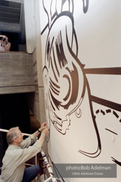 Roy Lichtenstein. Tel Aviv Mural, 1989. - photo©Bob Adelman Estate/Artwork ©Estate of Roy Lichtenstein.