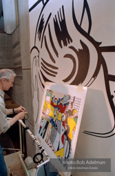 Roy Lichtenstein. Tel Aviv Mural, 1989. - photo©Bob Adelman Estate/Artwork ©Estate of Roy Lichtenstein.