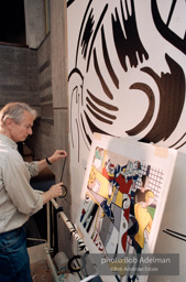 Roy Lichtenstein. Tel Aviv Mural, 1989. - photo©Bob Adelman Estate/Artwork ©Estate of Roy Lichtenstein.