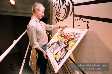 Roy Lichtenstein. Tel Aviv Mural, 1989. - photo©Bob Adelman Estate/Artwork ©Estate of Roy Lichtenstein.