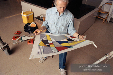 Roy Lichtenstein. Tel Aviv Mural, 1989. - photo©Bob Adelman Estate/Artwork ©Estate of Roy Lichtenstein.