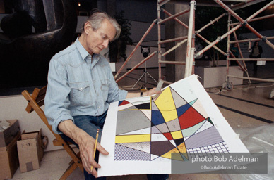 Roy Lichtenstein. Tel Aviv Mural, 1989. - photo©Bob Adelman Estate/Artwork ©Estate of Roy Lichtenstein.