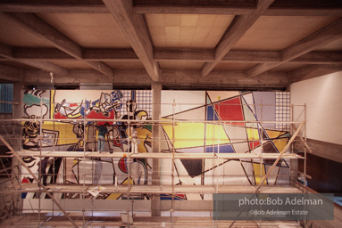 Roy Lichtenstein. Tel Aviv Mural, 1989. - photo©Bob Adelman Estate/Artwork ©Estate of Roy Lichtenstein.