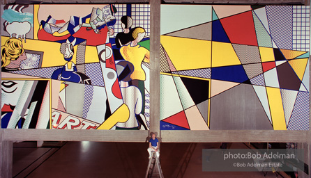 Roy Lichtenstein. Tel Aviv Mural, 1989. - photo©Bob Adelman Estate/Artwork ©Estate of Roy Lichtenstein.