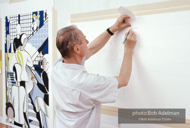 Roy Lichtenstein. Tel Aviv Mural, 1989. - photo©Bob Adelman Estate/Artwork ©Estate of Roy Lichtenstein.