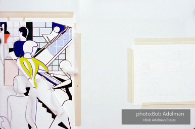 Roy Lichtenstein. Tel Aviv Mural, 1989. - photo©Bob Adelman Estate/Artwork ©Estate of Roy Lichtenstein.