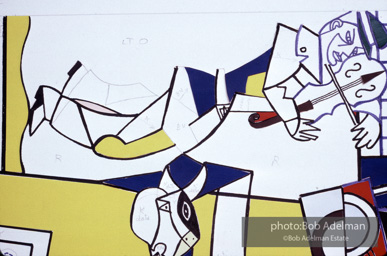 Roy Lichtenstein. Tel Aviv Mural, 1989. - photo©Bob Adelman Estate/Artwork ©Estate of Roy Lichtenstein.