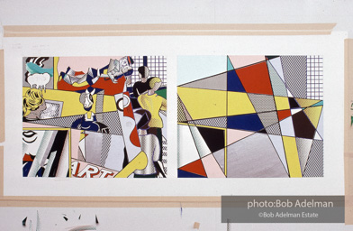 Roy Lichtenstein. Tel Aviv Mural, 1989. - photo©Bob Adelman Estate/Artwork ©Estate of Roy Lichtenstein.