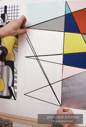 Roy Lichtenstein. Tel Aviv Mural, 1989. - photo©Bob Adelman Estate/Artwork ©Estate of Roy Lichtenstein.