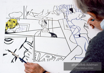 Roy Lichtenstein. Tel Aviv Mural, 1989. - photo©Bob Adelman Estate/Artwork ©Estate of Roy Lichtenstein.