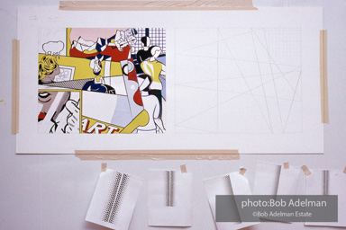 Roy Lichtenstein. Tel Aviv Mural, 1989. - photo©Bob Adelman Estate/Artwork ©Estate of Roy Lichtenstein.