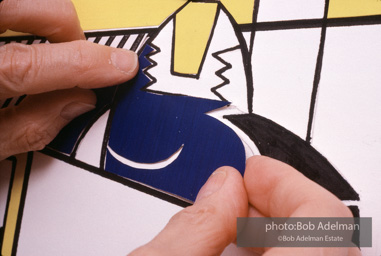 Roy Lichtenstein. Tel Aviv Mural, 1989. - photo©Bob Adelman Estate/Artwork ©Estate of Roy Lichtenstein.