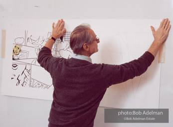 Roy Lichtenstein. Tel Aviv Mural, 1989. - photo©Bob Adelman Estate/Artwork ©Estate of Roy Lichtenstein.