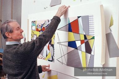 Roy Lichtenstein. Tel Aviv Mural, 1989. - photo©Bob Adelman Estate/Artwork ©Estate of Roy Lichtenstein.