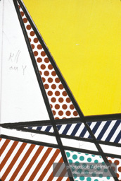 Roy Lichtenstein. Tel Aviv Mural, 1989. - photo©Bob Adelman Estate/Artwork ©Estate of Roy Lichtenstein.