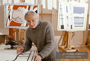 Roy Lichtenstein. Tel Aviv Mural, 1989. - photo©Bob Adelman Estate/Artwork ©Estate of Roy Lichtenstein.