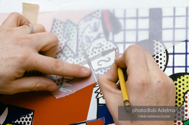 Roy Lichtenstein. Tel Aviv Mural, 1989. - photo©Bob Adelman Estate/Artwork ©Estate of Roy Lichtenstein.