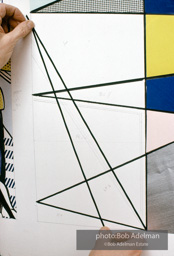 Roy Lichtenstein. Tel Aviv Mural, 1989. - photo©Bob Adelman Estate/Artwork ©Estate of Roy Lichtenstein.