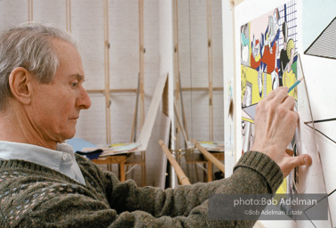 Roy Lichtenstein. Tel Aviv Mural, 1989. - photo©Bob Adelman Estate/Artwork ©Estate of Roy Lichtenstein.