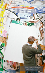 Roy Lichtenstein. Tel Aviv Mural, 1989. - photo©Bob Adelman Estate/Artwork ©Estate of Roy Lichtenstein.