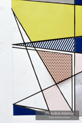 Roy Lichtenstein. Tel Aviv Mural, 1989. - photo©Bob Adelman Estate/Artwork ©Estate of Roy Lichtenstein.