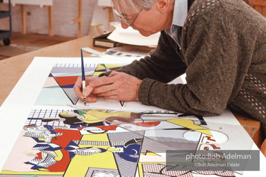 Roy Lichtenstein. Tel Aviv Mural, 1989. - photo©Bob Adelman Estate/Artwork ©Estate of Roy Lichtenstein.