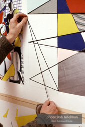 Roy Lichtenstein. Tel Aviv Mural, 1989. - photo©Bob Adelman Estate/Artwork ©Estate of Roy Lichtenstein.