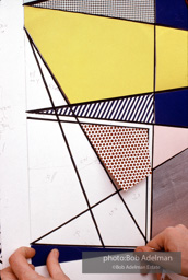 Roy Lichtenstein. Tel Aviv Mural, 1989. - photo©Bob Adelman Estate/Artwork ©Estate of Roy Lichtenstein.