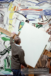 Roy Lichtenstein. Tel Aviv Mural, 1989. - photo©Bob Adelman Estate/Artwork ©Estate of Roy Lichtenstein.