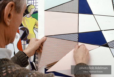 Roy Lichtenstein. Tel Aviv Mural, 1989. - photo©Bob Adelman Estate/Artwork ©Estate of Roy Lichtenstein.