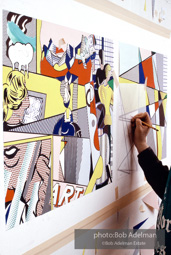 Roy Lichtenstein. Tel Aviv Mural, 1989. - photo©Bob Adelman Estate/Artwork ©Estate of Roy Lichtenstein.