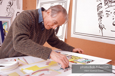 Roy Lichtenstein. Tel Aviv Mural, 1989. - photo©Bob Adelman Estate/Artwork ©Estate of Roy Lichtenstein.