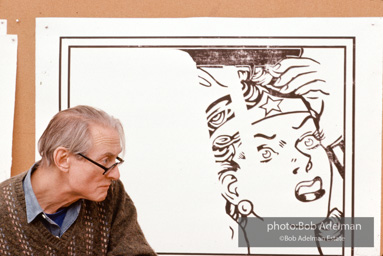 Roy Lichtenstein. Tel Aviv Mural, 1989. - photo©Bob Adelman Estate/Artwork ©Estate of Roy Lichtenstein.