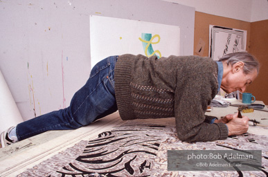 Roy Lichtenstein. Tel Aviv Mural, 1989. - photo©Bob Adelman Estate/Artwork ©Estate of Roy Lichtenstein.