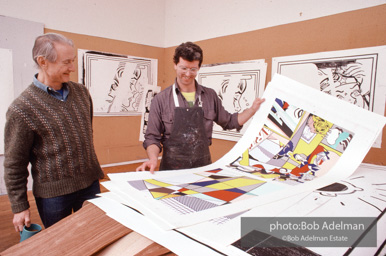 Roy Lichtenstein. Tel Aviv Mural, 1989. - photo©Bob Adelman Estate/Artwork ©Estate of Roy Lichtenstein.