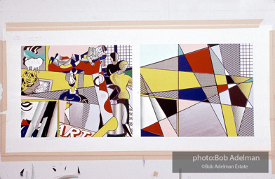 Roy Lichtenstein. Tel Aviv Mural, 1989. - photo©Bob Adelman Estate/Artwork ©Estate of Roy Lichtenstein.